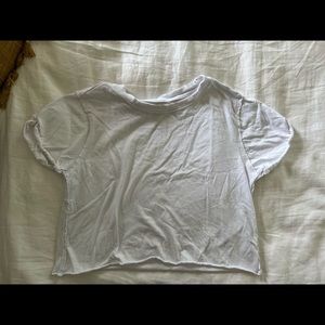 basic white cropped tee
